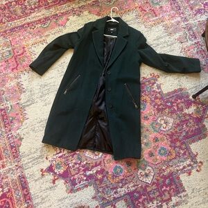 DKNY Deep Green Trench Coat